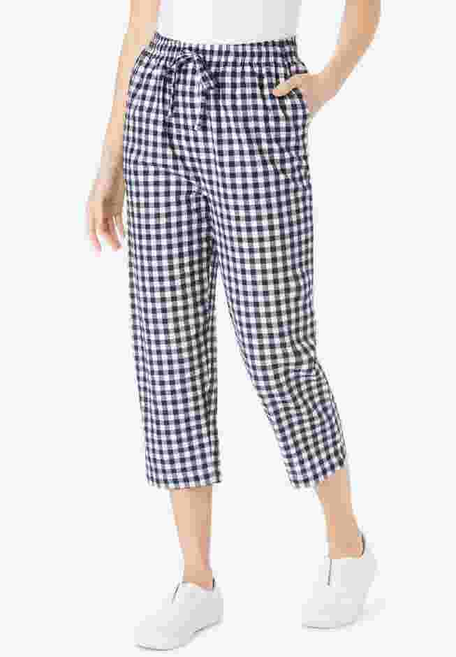Seersucker Capri Pant image number 1