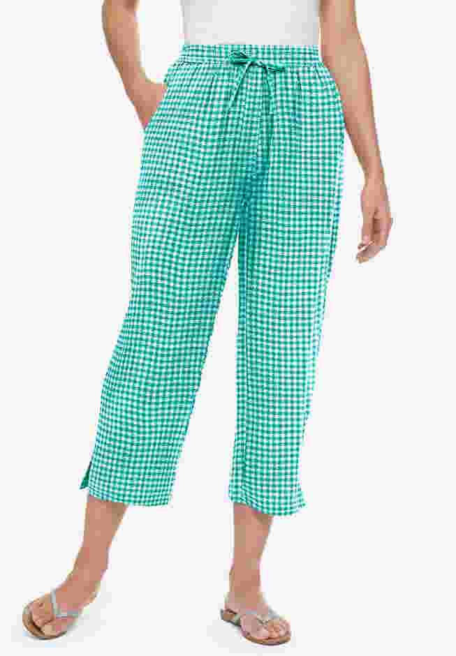 Seersucker Capri Pant image number 1