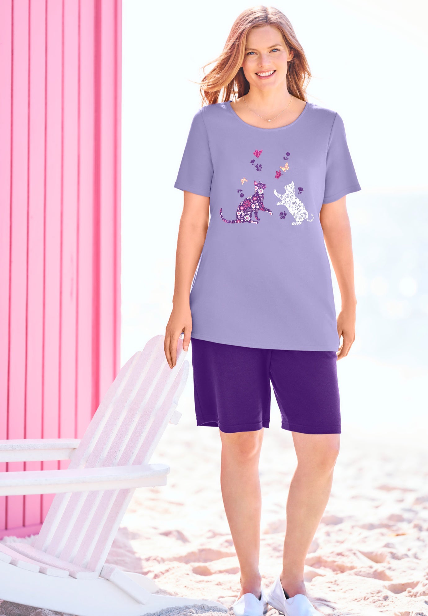 2-Piece Knit Tee and Short Set image number 3