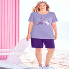 2-Piece Knit Tee and Short Set image number null