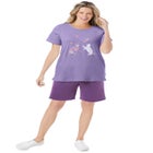 2-Piece Knit Tee and Short Set image number null