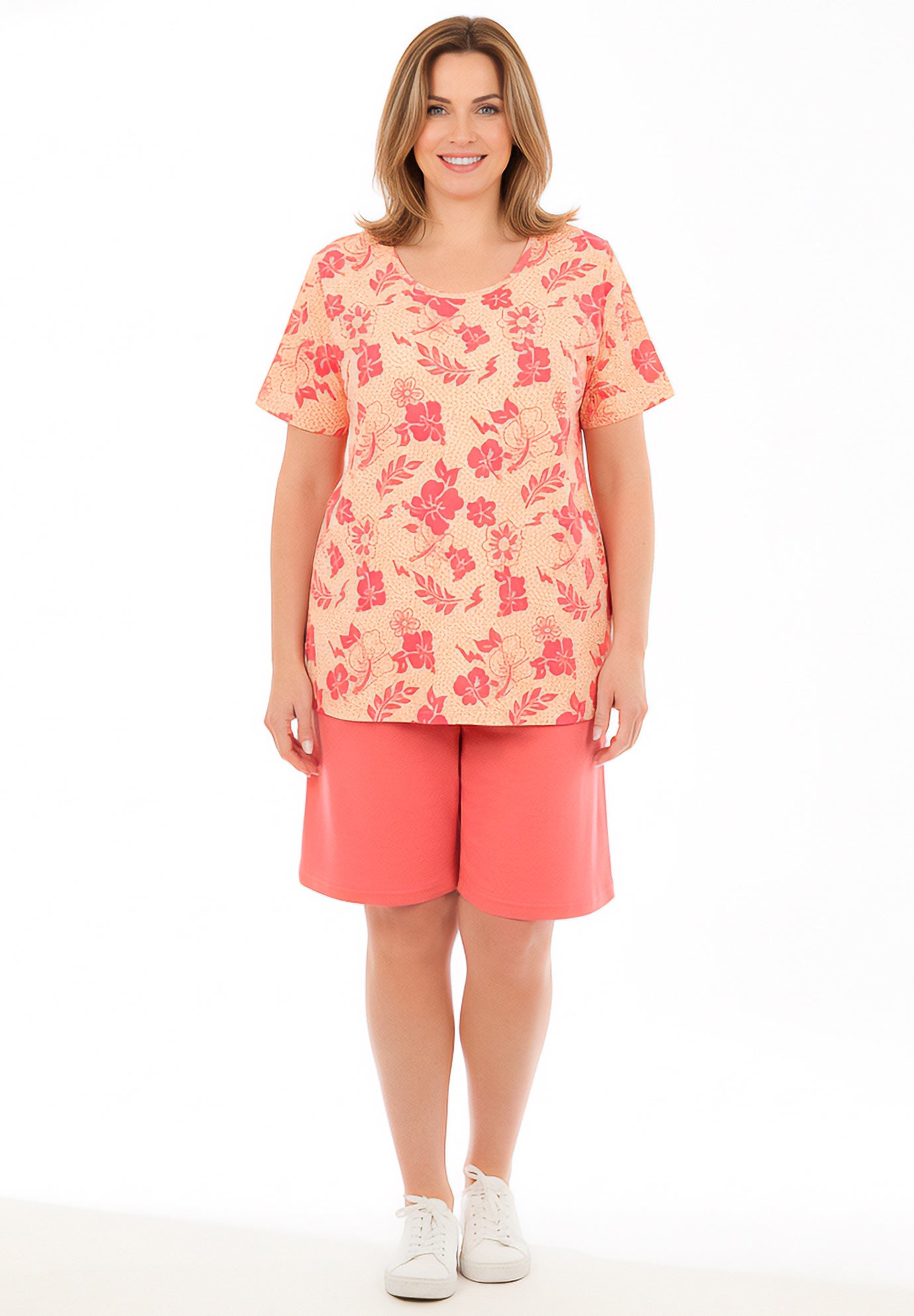 2-Piece Knit Tee and Short Set image number 0