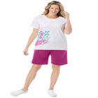 2-Piece Knit Tee and Short Set image number null