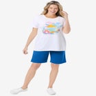 2-Piece Knit Tee and Short Set image number null