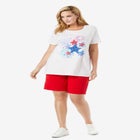 2-Piece Knit Tee and Short Set image number null