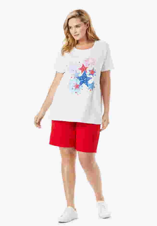2-Piece Knit Tee and Short Set image number 0