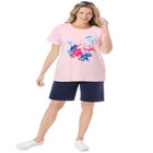 2-Piece Knit Tee and Short Set image number null