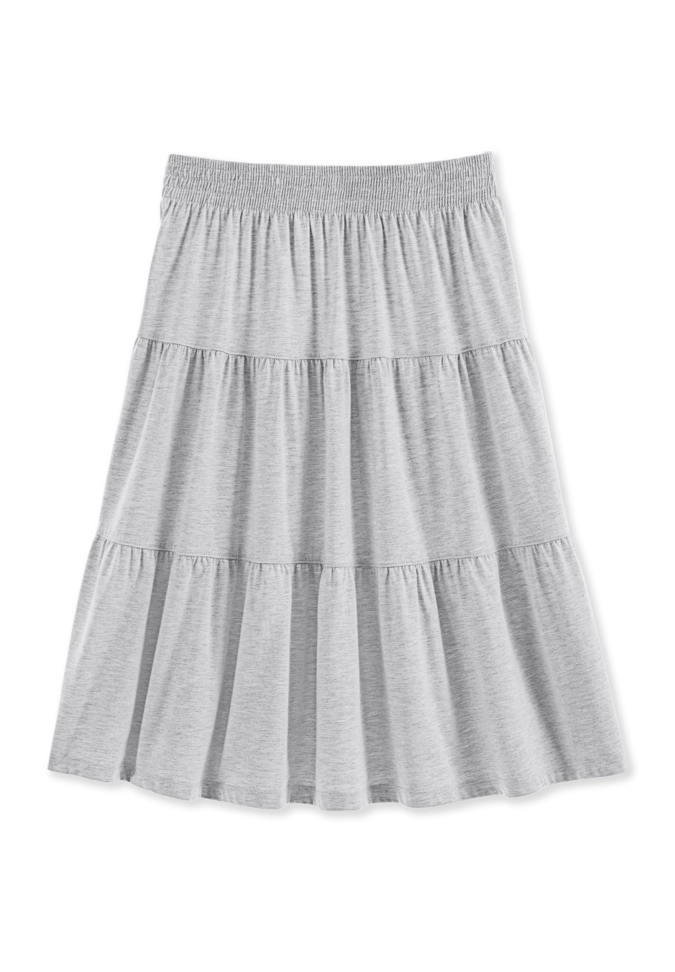 Elastic-Waist Knit Tiered Skirt image number 3
