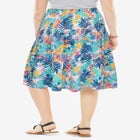 Elastic-Waist Knit Tiered Skirt image number null