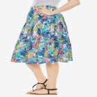 Elastic-Waist Knit Tiered Skirt image number null