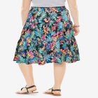 Elastic-Waist Knit Tiered Skirt image number null