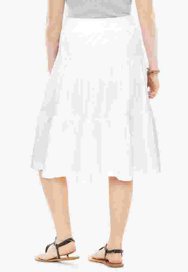 Elastic-Waist Knit Tiered Skirt image number 1