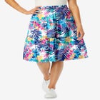 Elastic-Waist Knit Tiered Skirt image number null