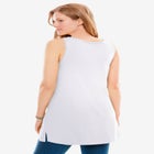 Perfect Sleeveless Shirred U-Neck Tunic image number null