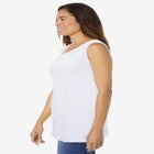 Perfect Sleeveless Shirred U-Neck Tunic image number null