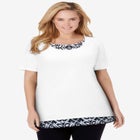 Layered-Look Print Tunic image number null