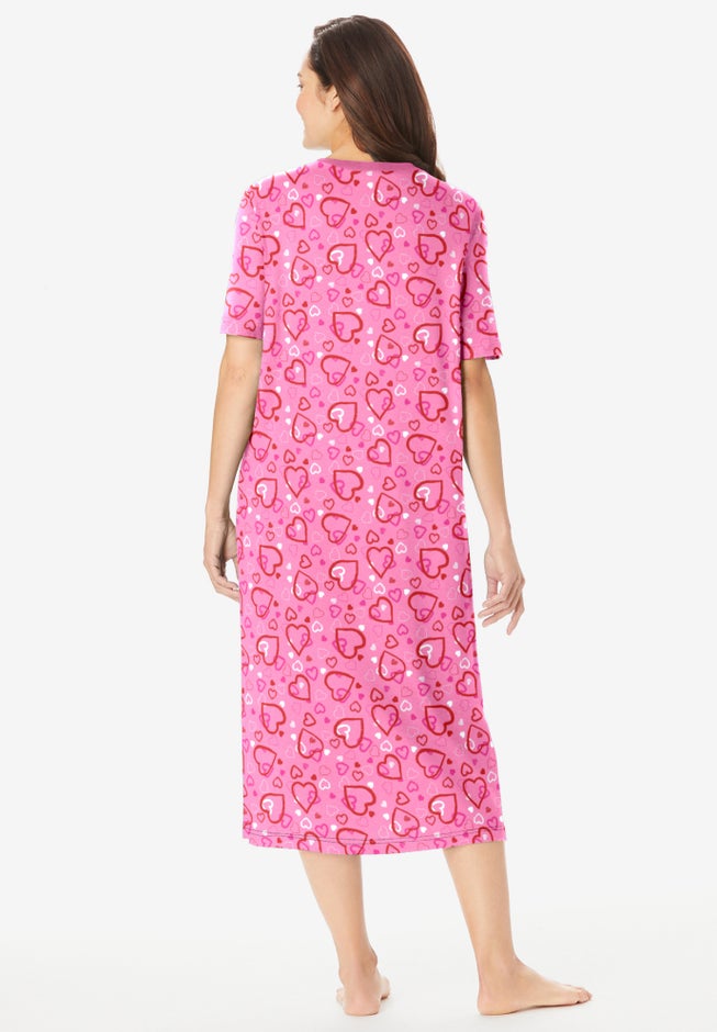 Dreams & Co. Women's Long Print Sleepshirt - Peony Xoxo Dreams & Co. Women's Long Print Sleepshirt - Peony Xoxo