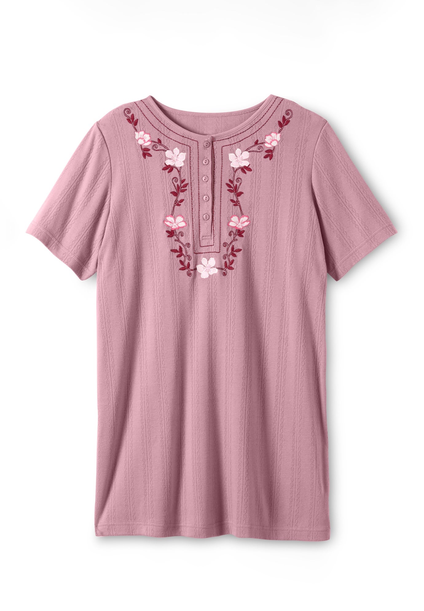 7-Day Embroidered Pointelle Tunic image number 2