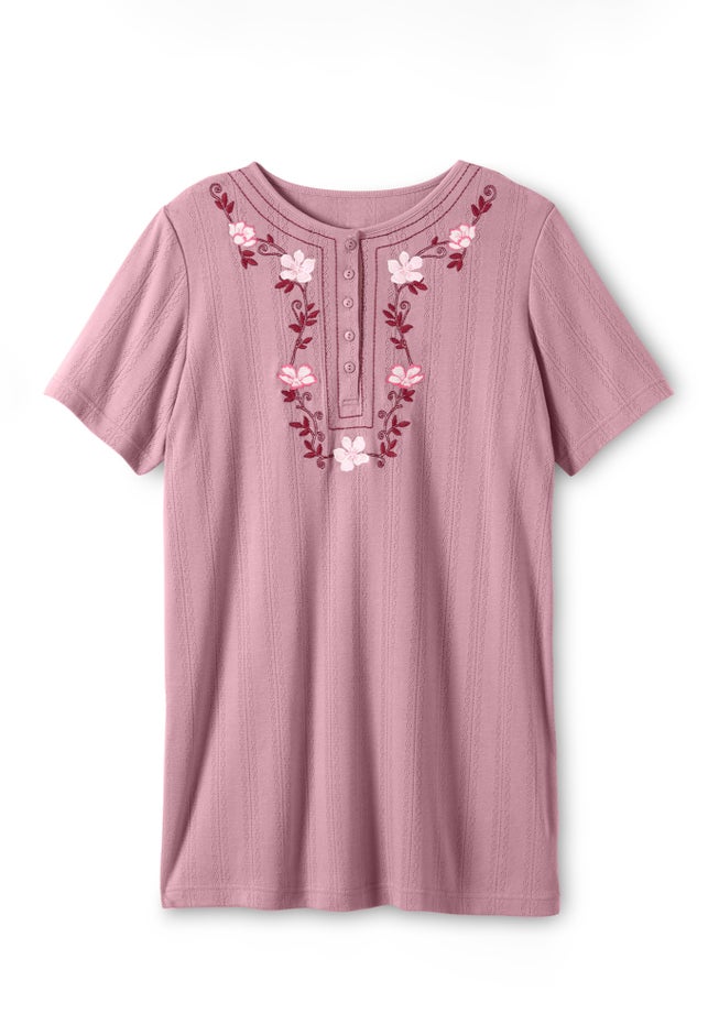 7-Day Embroidered Pointelle Tunic image number 2