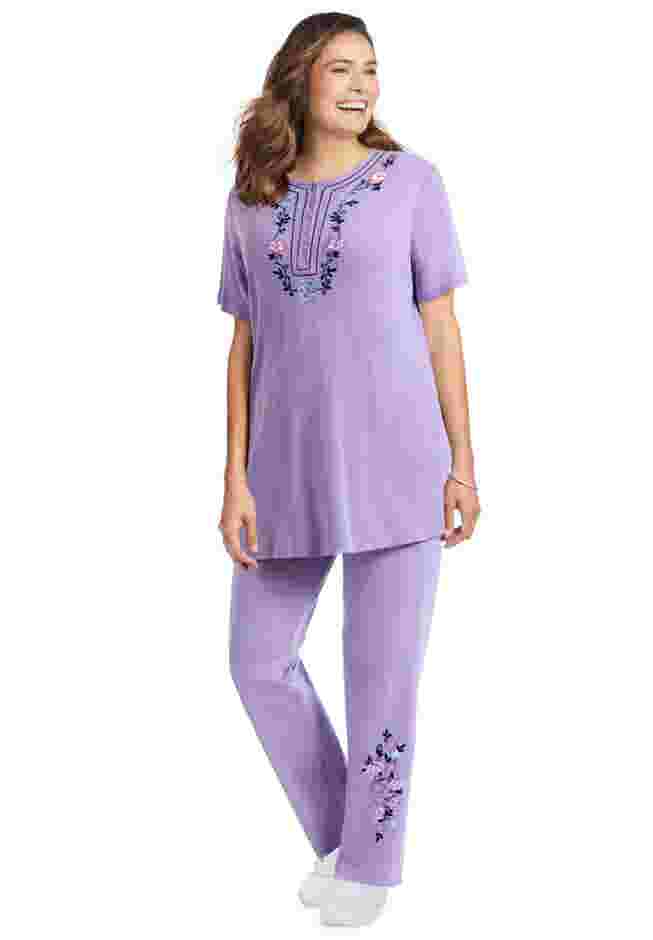7-Day Embroidered Pointelle Tunic image number 0