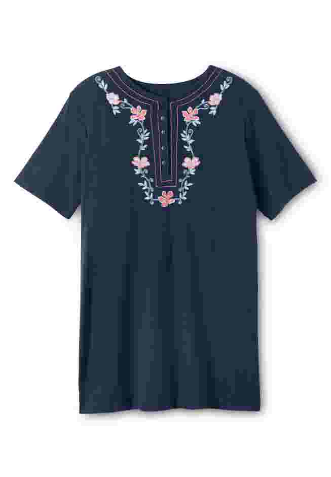 7-Day Embroidered Pointelle Tunic image number 3