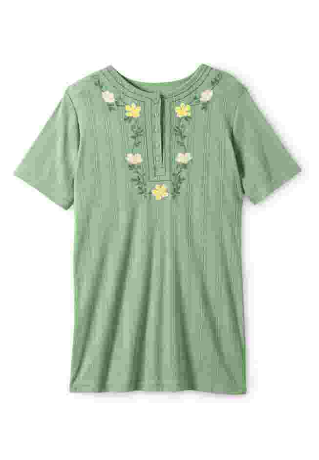 7-Day Embroidered Pointelle Tunic image number 3