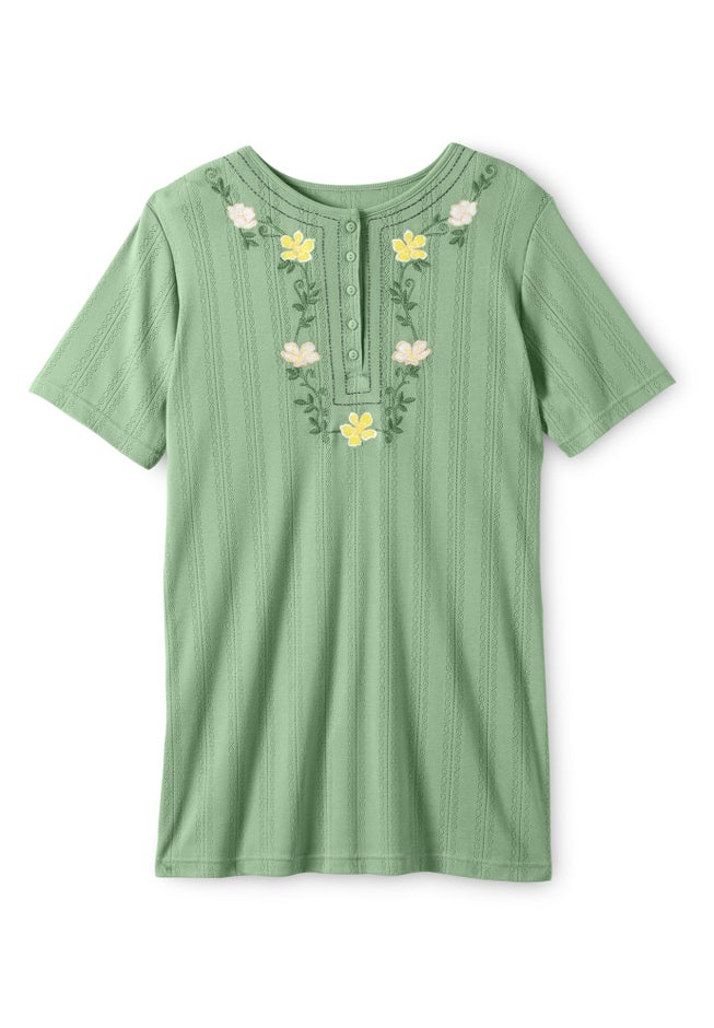 7-Day Embroidered Pointelle Tunic image number 3