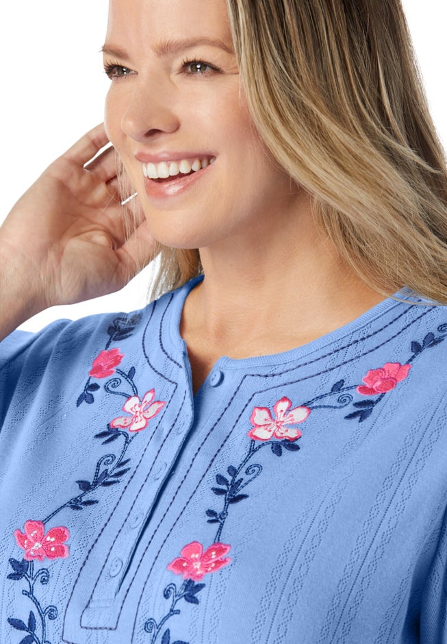 7-Day Embroidered Pointelle Tunic image number 2