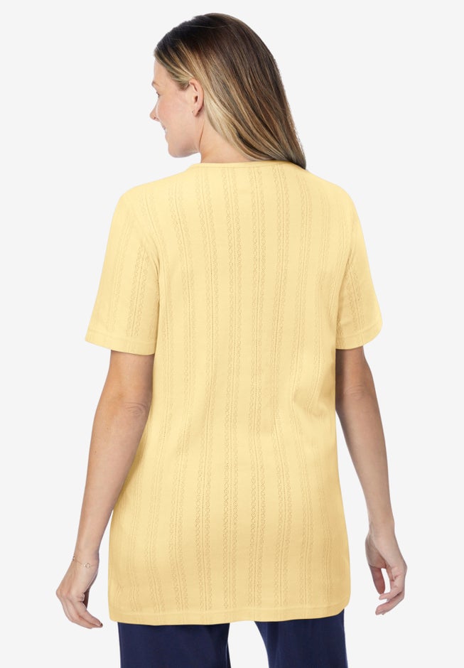 7-Day Embroidered Pointelle Tunic image number 1