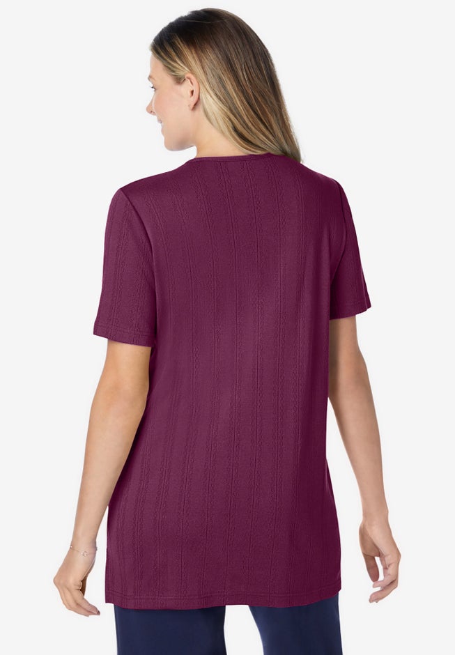 7-Day Embroidered Pointelle Tunic image number 1