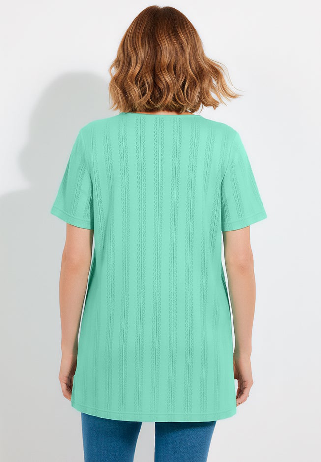 7-Day Embroidered Pointelle Tunic image number 1