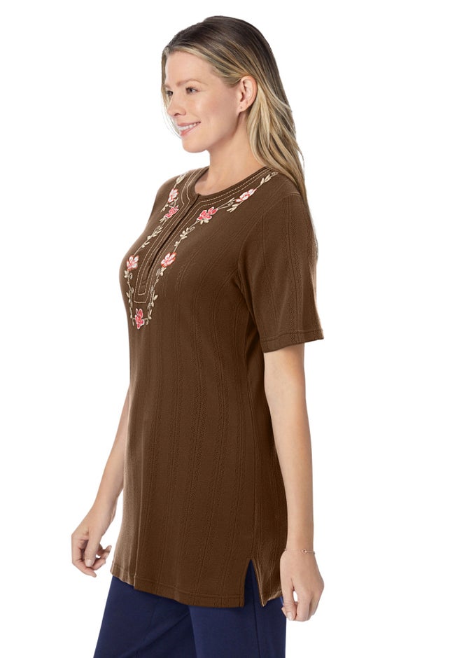 7-Day Embroidered Pointelle Tunic image number 2
