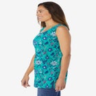 Perfect Printed Sleeveless Shirred V-Neck Tunic image number null