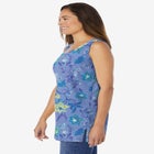 Perfect Printed Sleeveless Shirred V-Neck Tunic image number null