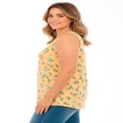 Perfect Printed Sleeveless Shirred V-Neck Tunic image number null