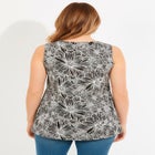 Perfect Printed Sleeveless Shirred V-Neck Tunic image number null