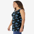 Perfect Printed Sleeveless Shirred V-Neck Tunic image number null