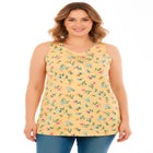 Perfect Printed Sleeveless Shirred V-Neck Tunic image number null