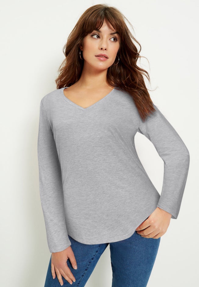 Long-Sleeve V-Neck One + Only Tee image number 0