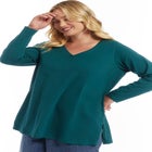 Long-Sleeve V-Neck One + Only Tunic image number 2