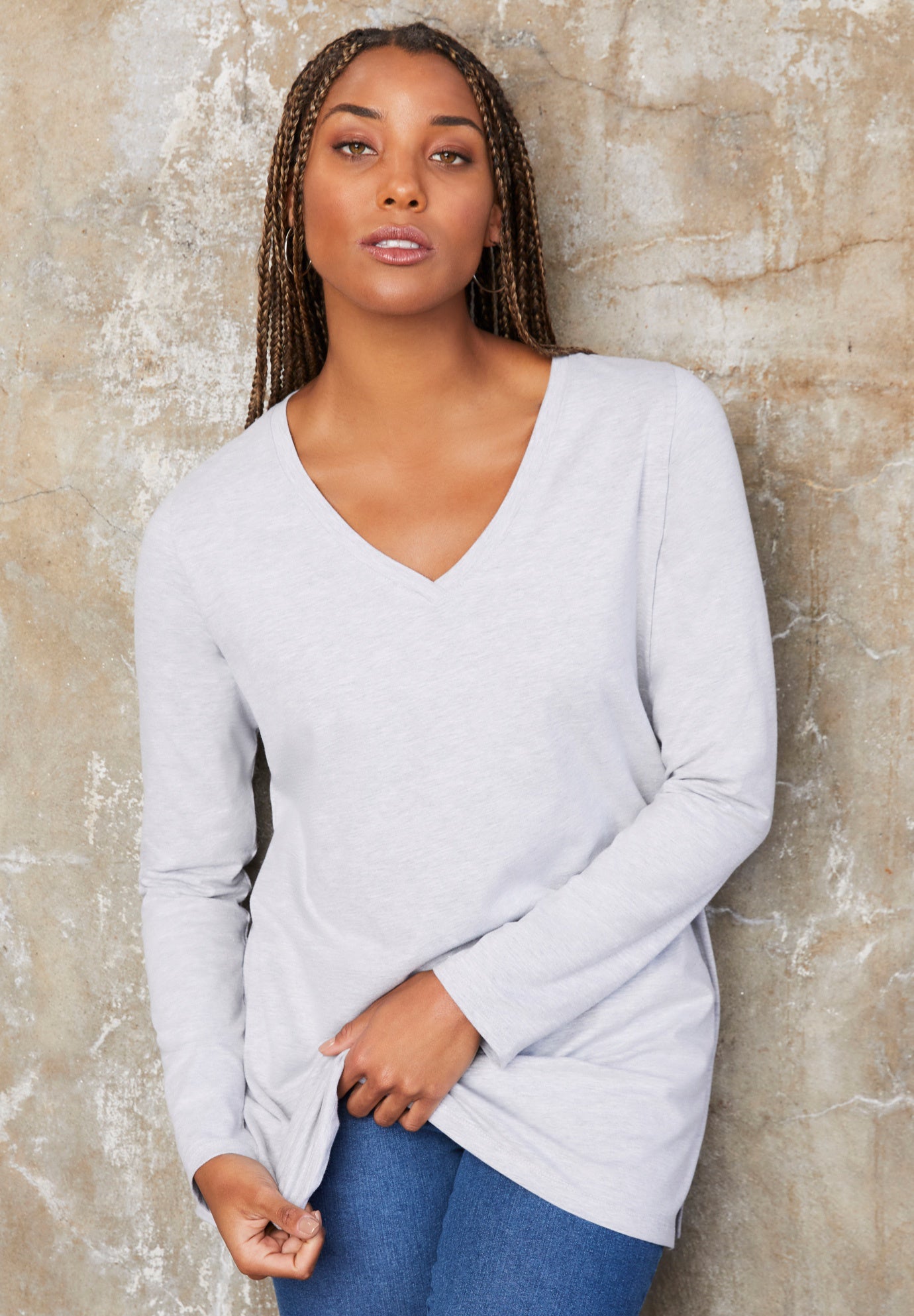 Long-Sleeve V-Neck One + Only Tunic image number 0