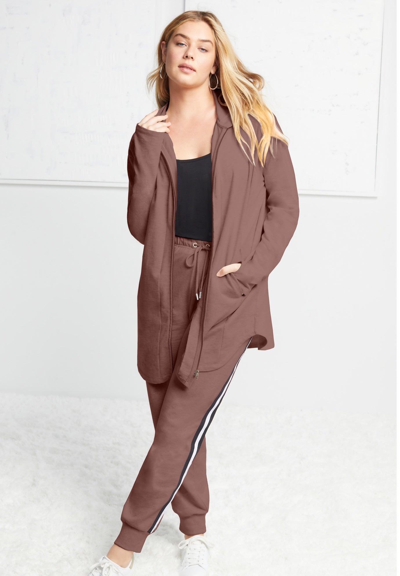 Zip-Up French Terry Hoodie image number 0