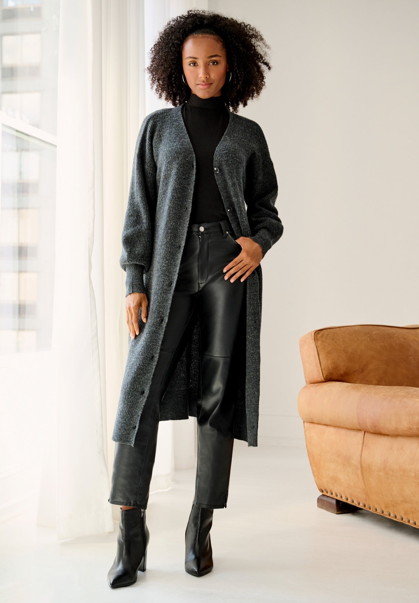 Button Front Duster Cardigan image number 0