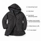 Long Quilted Jacket With Drawstring Waist image number 1