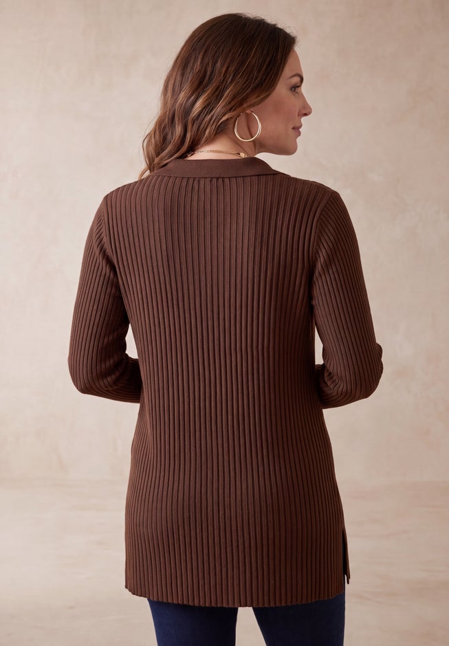 Ribbed Collar Sweater image number 2
