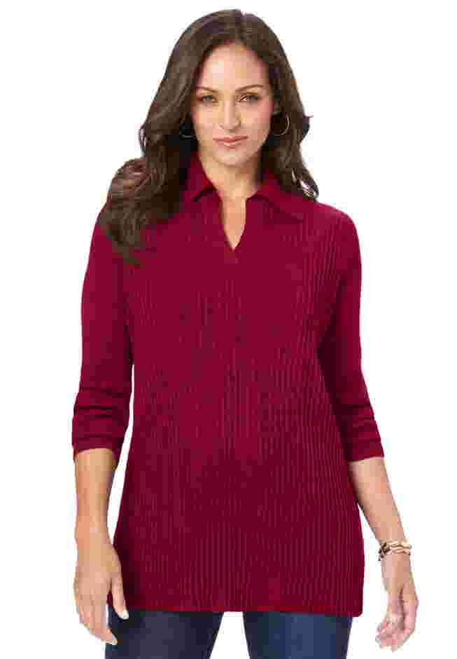 Ribbed Collar Sweater image number 0
