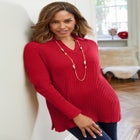 Ribbed Collar Sweater image number null