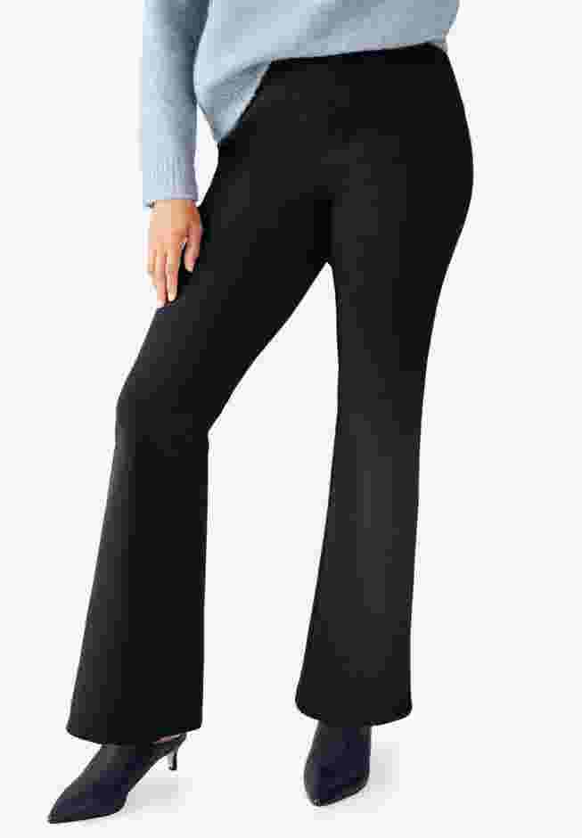 Knit Bootcut Pants With Pockets image number 0