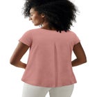 Cotton Jersey Slub Cap Sleeve Trapeze Tee image number 1