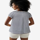 Cotton Jersey Slub Cap Sleeve Trapeze Tee image number null